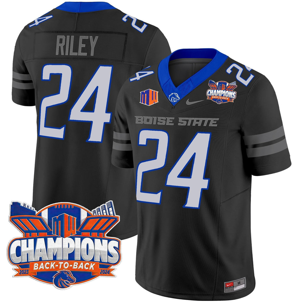 Men's Boise State Broncos 2024 Back To Back Champions Vapor Limited Jersey - All Stitched