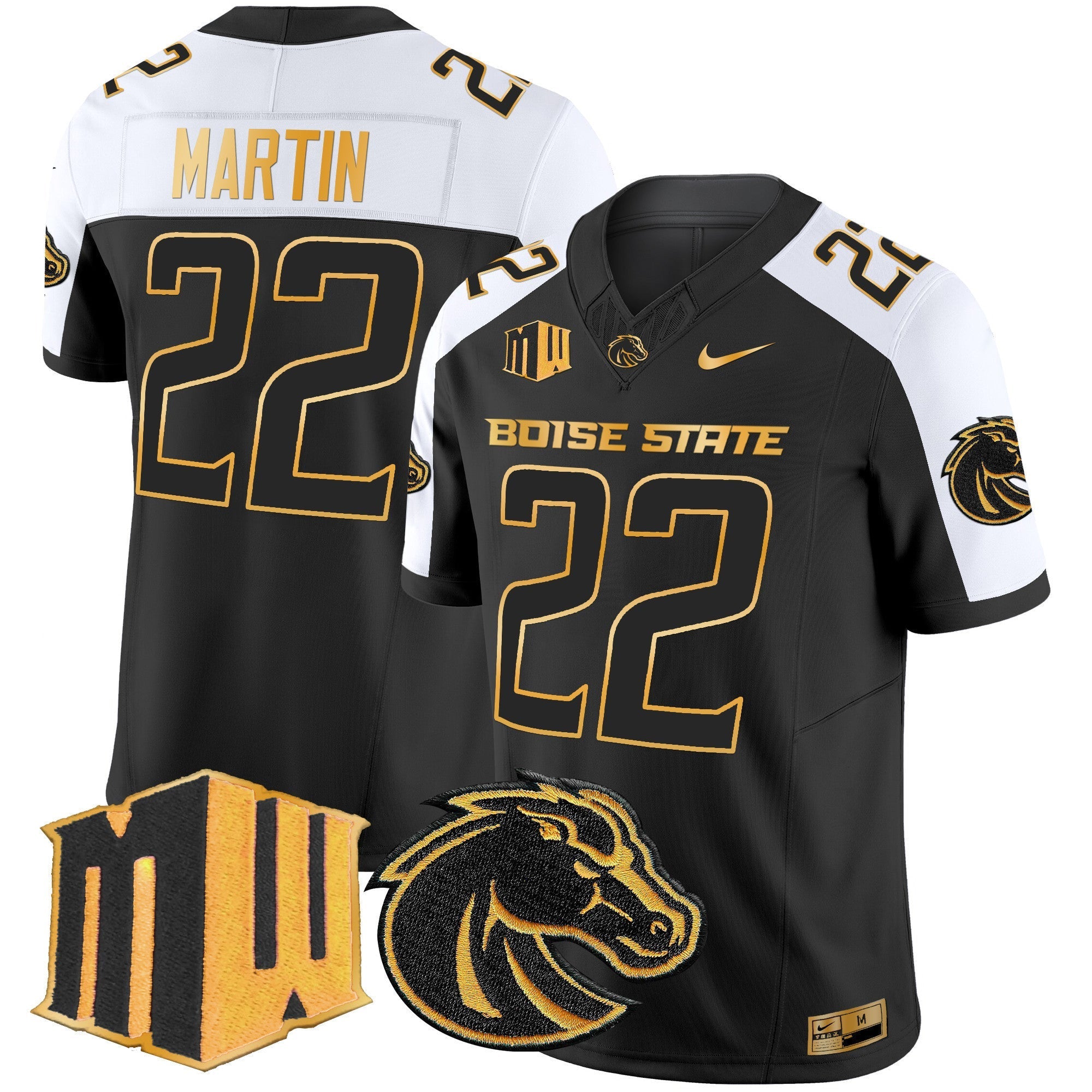 Men's Boise State Broncos 2024 Gold Vapor Limited Jersey - All Stitched
