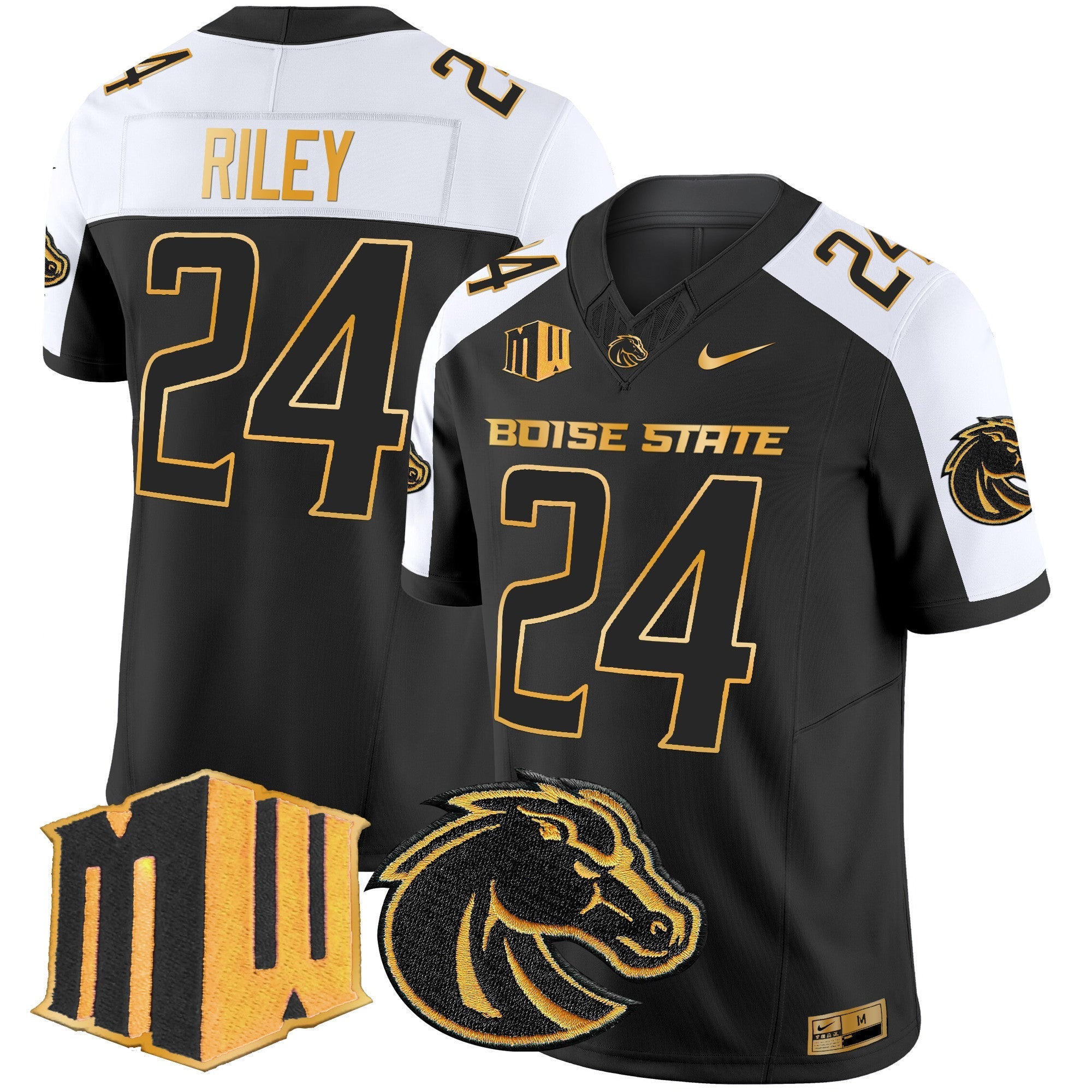 Men's Boise State Broncos 2024 Gold Vapor Limited Jersey - All Stitched