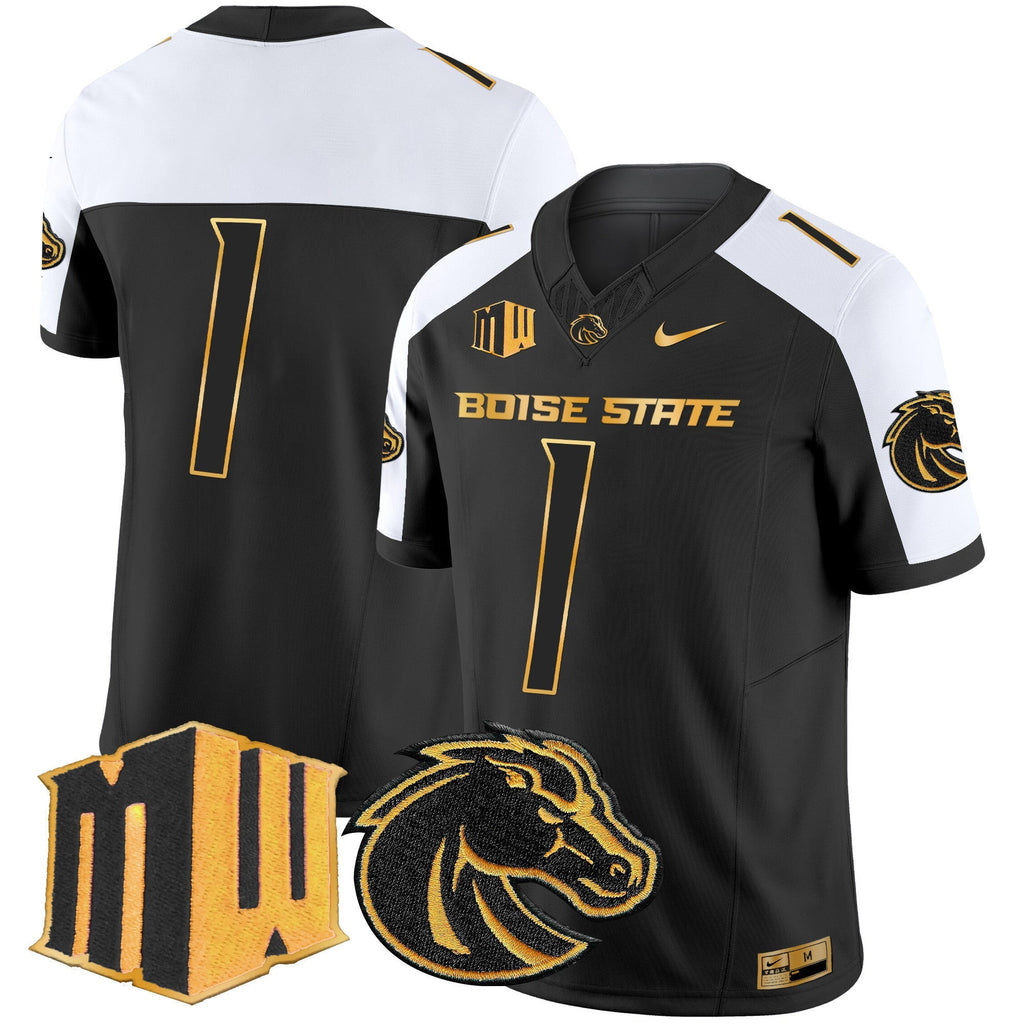 Men's Boise State Broncos 2024 Gold Vapor Limited Jersey - All Stitched
