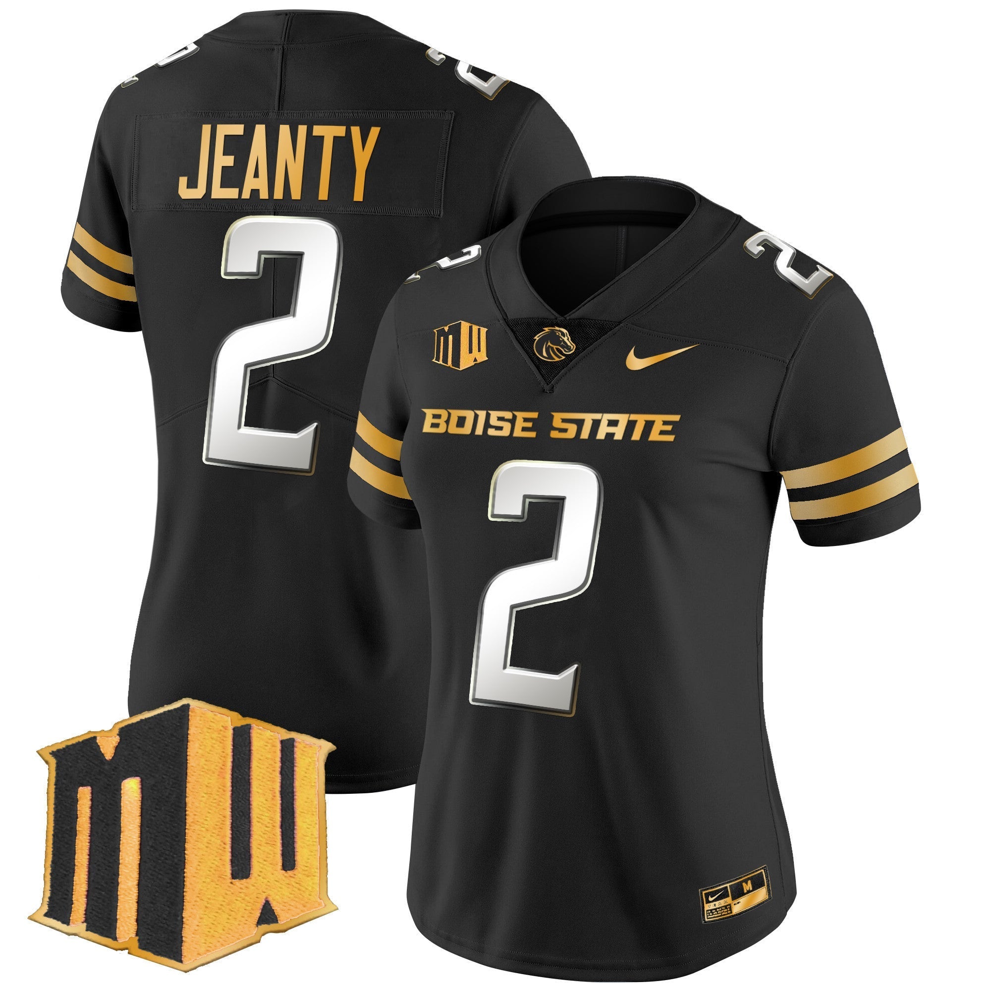 Women's Boise State Broncos 2024 Gold Vapor Limited Jersey - All Stitched