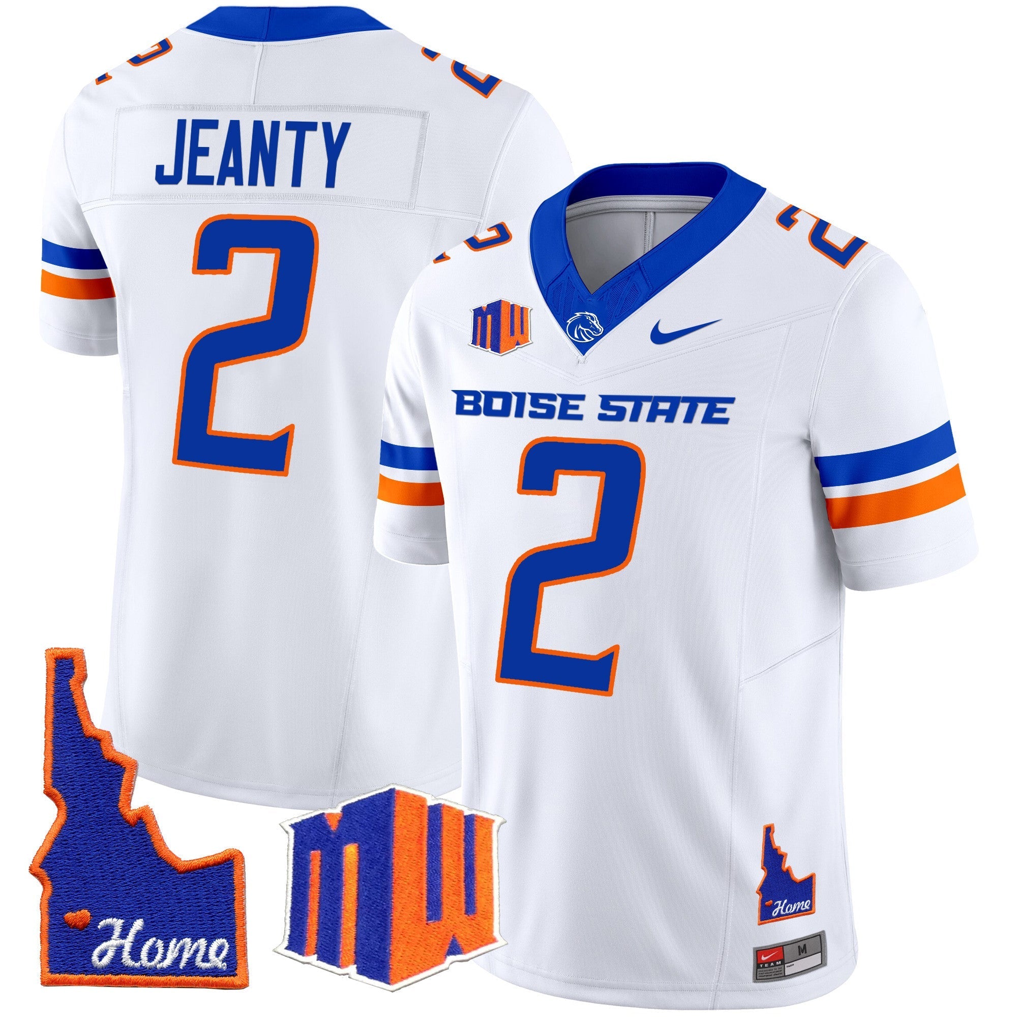 Men's Boise State Broncos 2024 Home Patch Vapor Limited Jersey - All Stitched