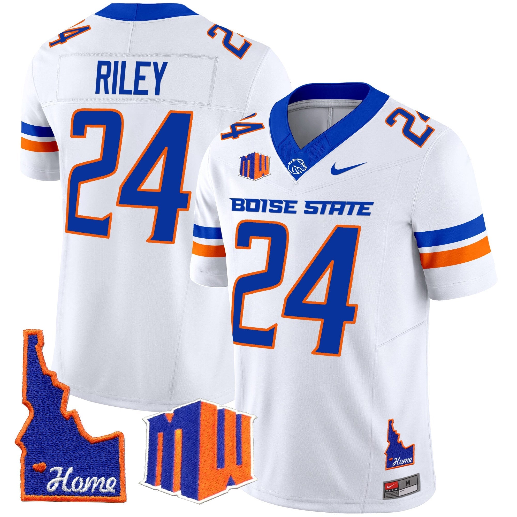 Men's Boise State Broncos 2024 Home Patch Vapor Limited Jersey - All Stitched