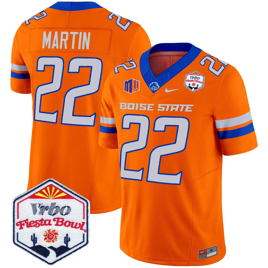 Men's Boise State Broncos 2025 The Fiesta Bowl Patch Vapor Limited Jersey - All Stitched