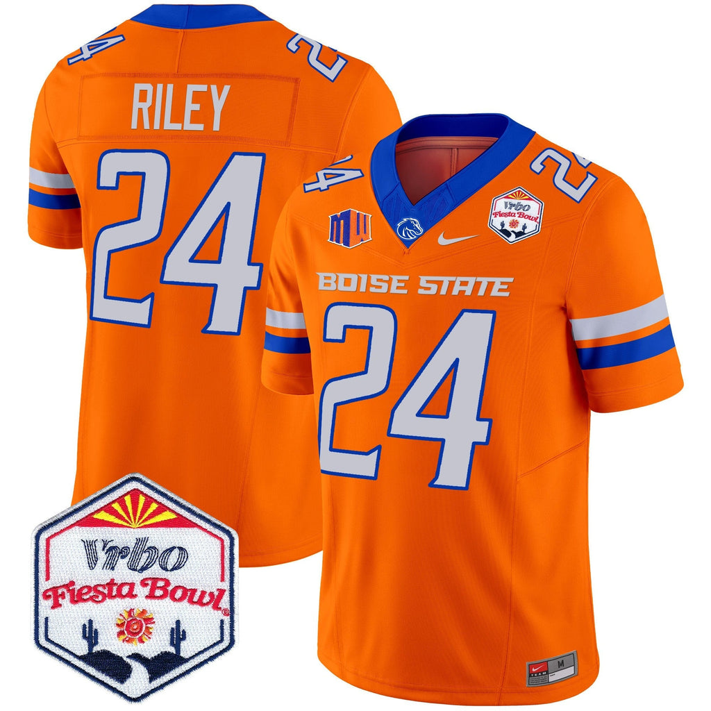 Men's Boise State Broncos 2025 The Fiesta Bowl Patch Vapor Limited Jersey - All Stitched