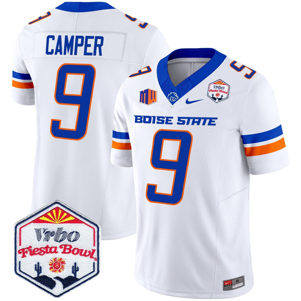 Men's Boise State Broncos 2025 The Fiesta Bowl Patch Vapor Limited Jersey - All Stitched