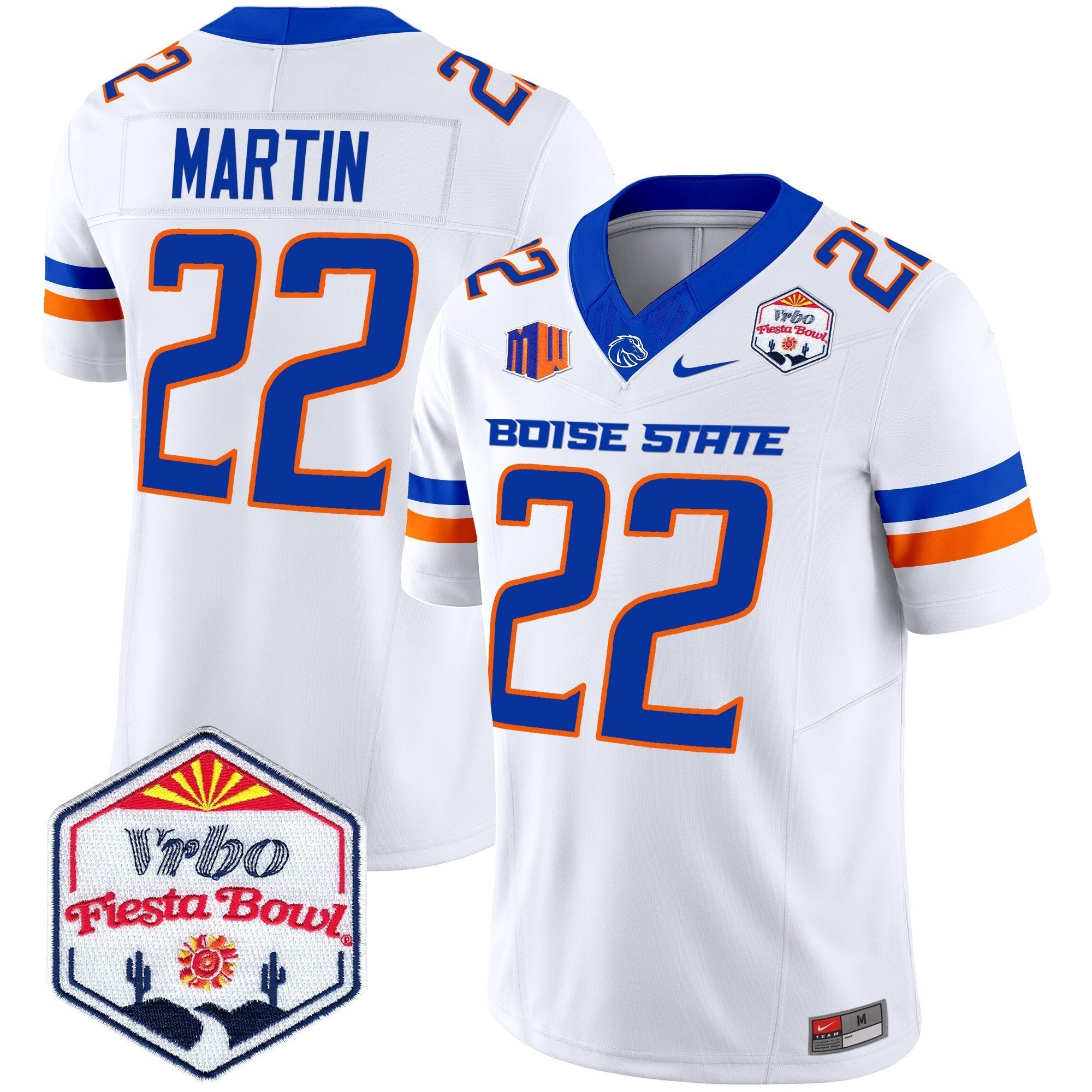 Men's Boise State Broncos 2025 The Fiesta Bowl Patch Vapor Limited Jersey - All Stitched
