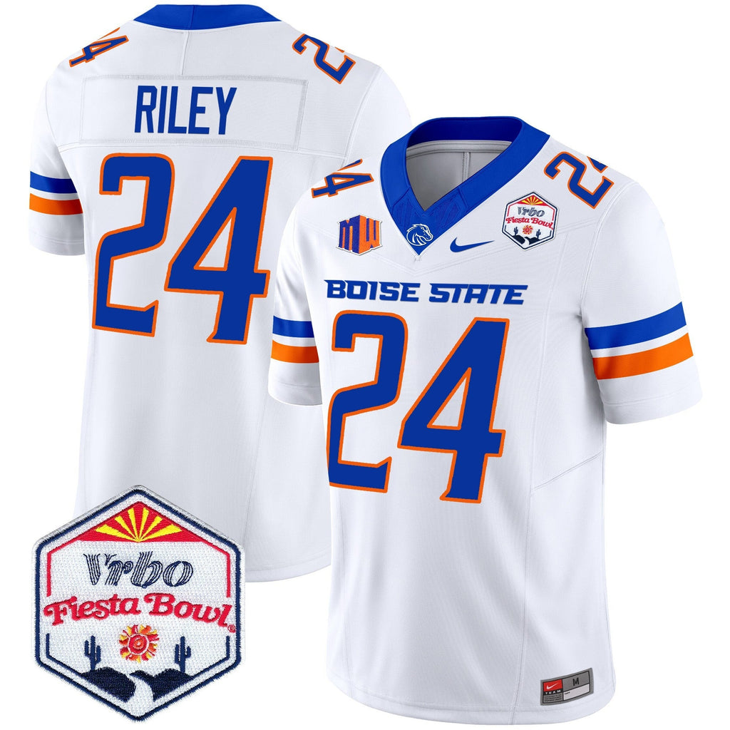 Men's Boise State Broncos 2025 The Fiesta Bowl Patch Vapor Limited Jersey - All Stitched