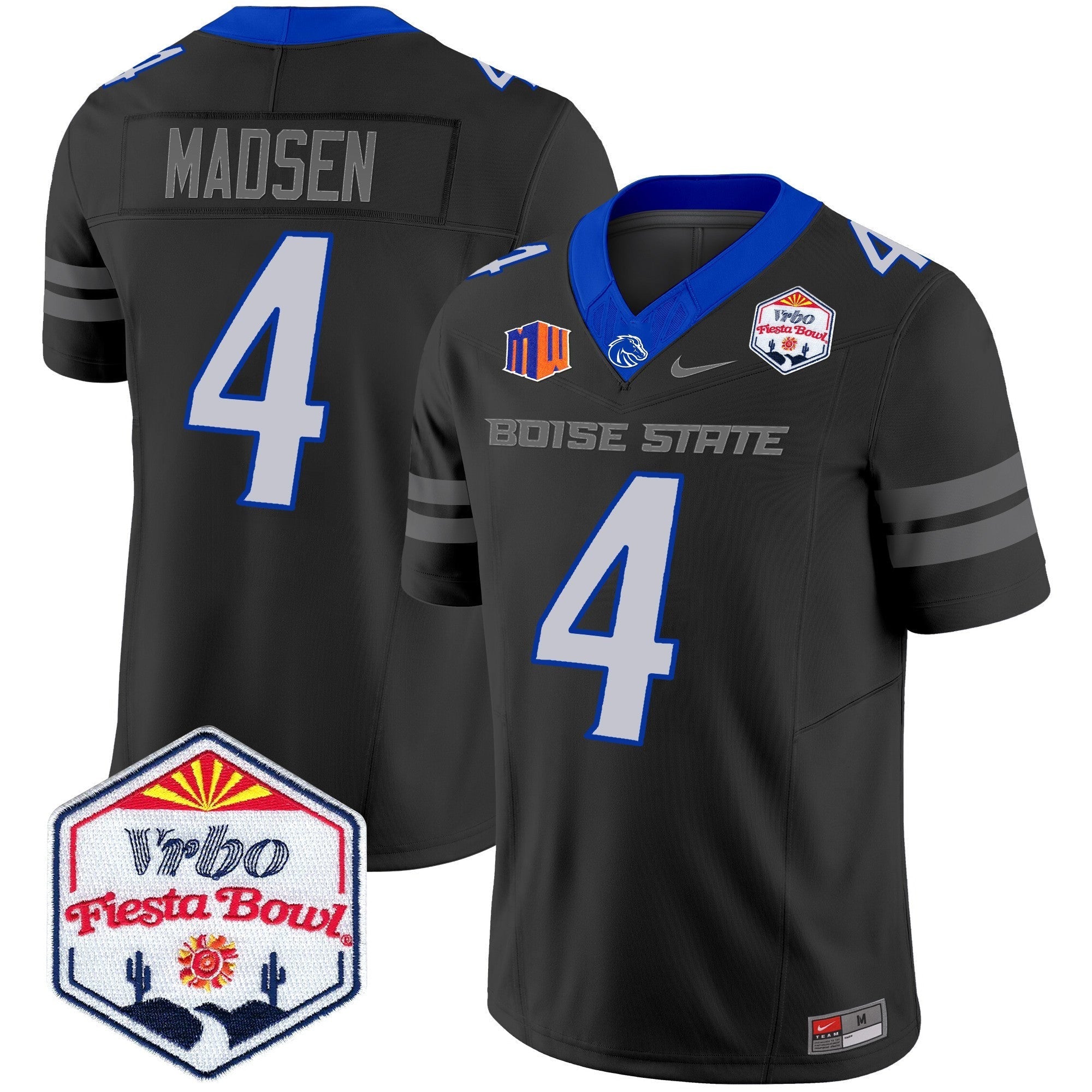 Men's Boise State Broncos 2025 The Fiesta Bowl Patch Vapor Limited Jersey - All Stitched