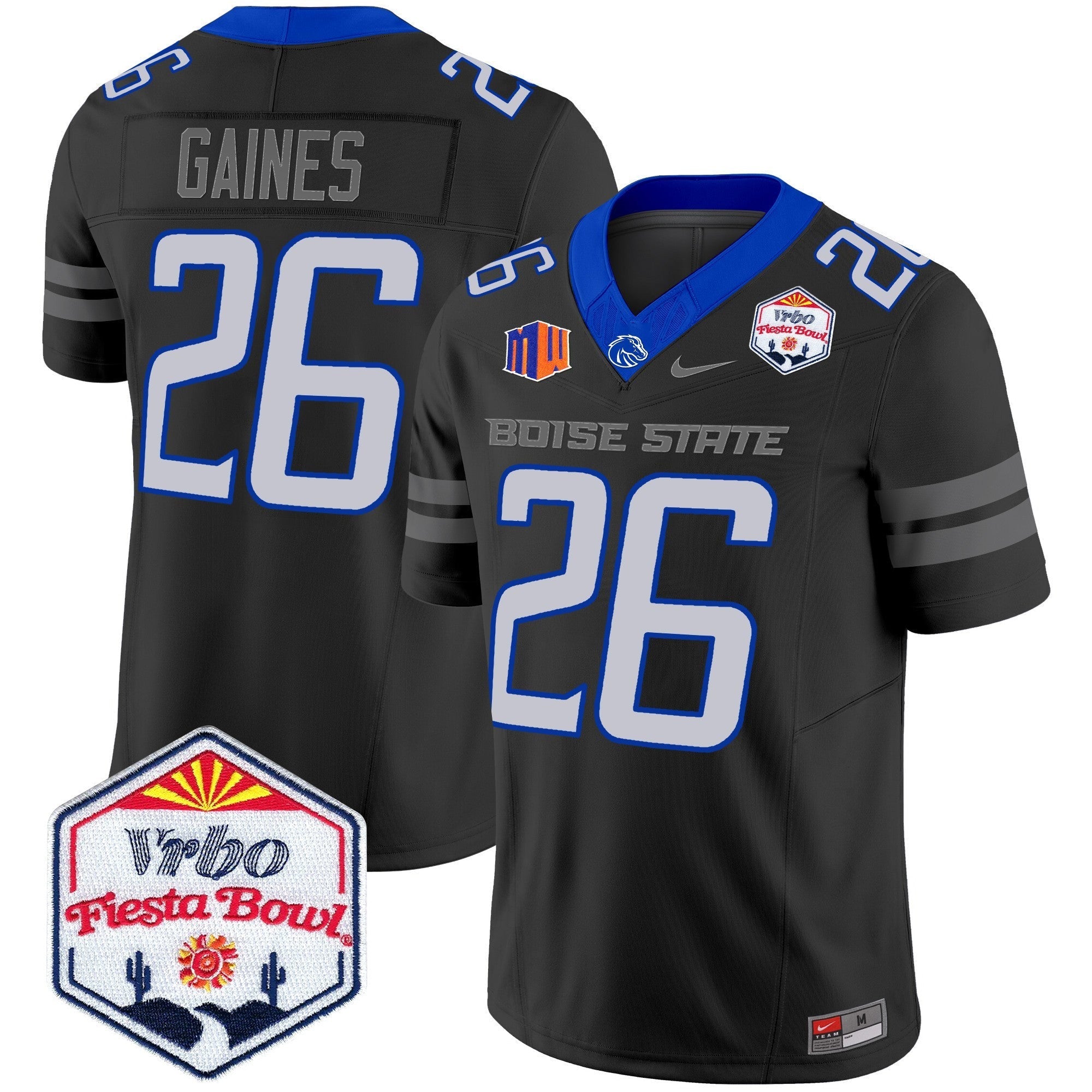 Men's Boise State Broncos 2025 The Fiesta Bowl Patch Vapor Limited Jersey - All Stitched