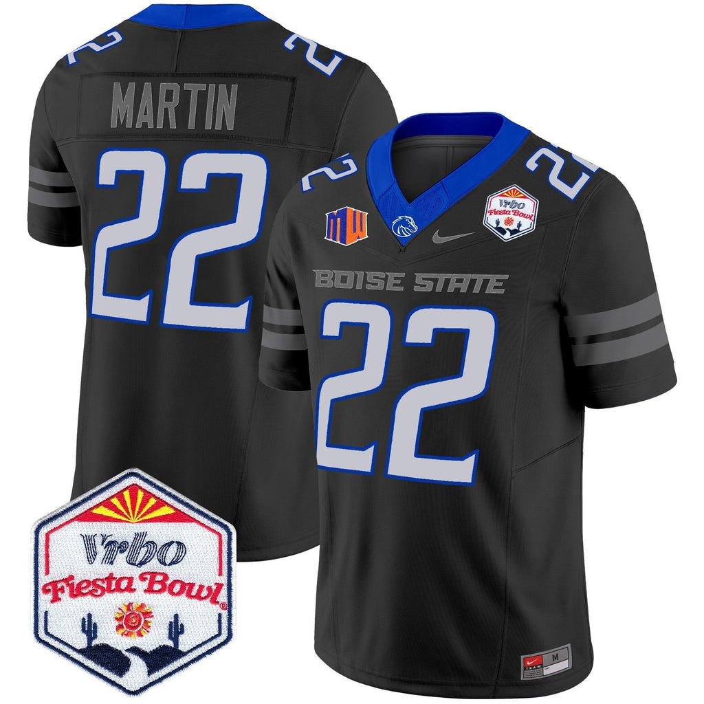Men's Boise State Broncos 2025 The Fiesta Bowl Patch Vapor Limited Jersey - All Stitched