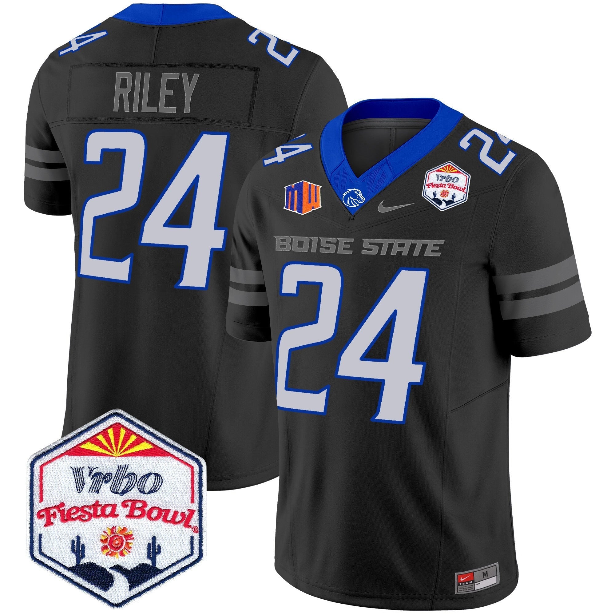 Men's Boise State Broncos 2025 The Fiesta Bowl Patch Vapor Limited Jersey - All Stitched