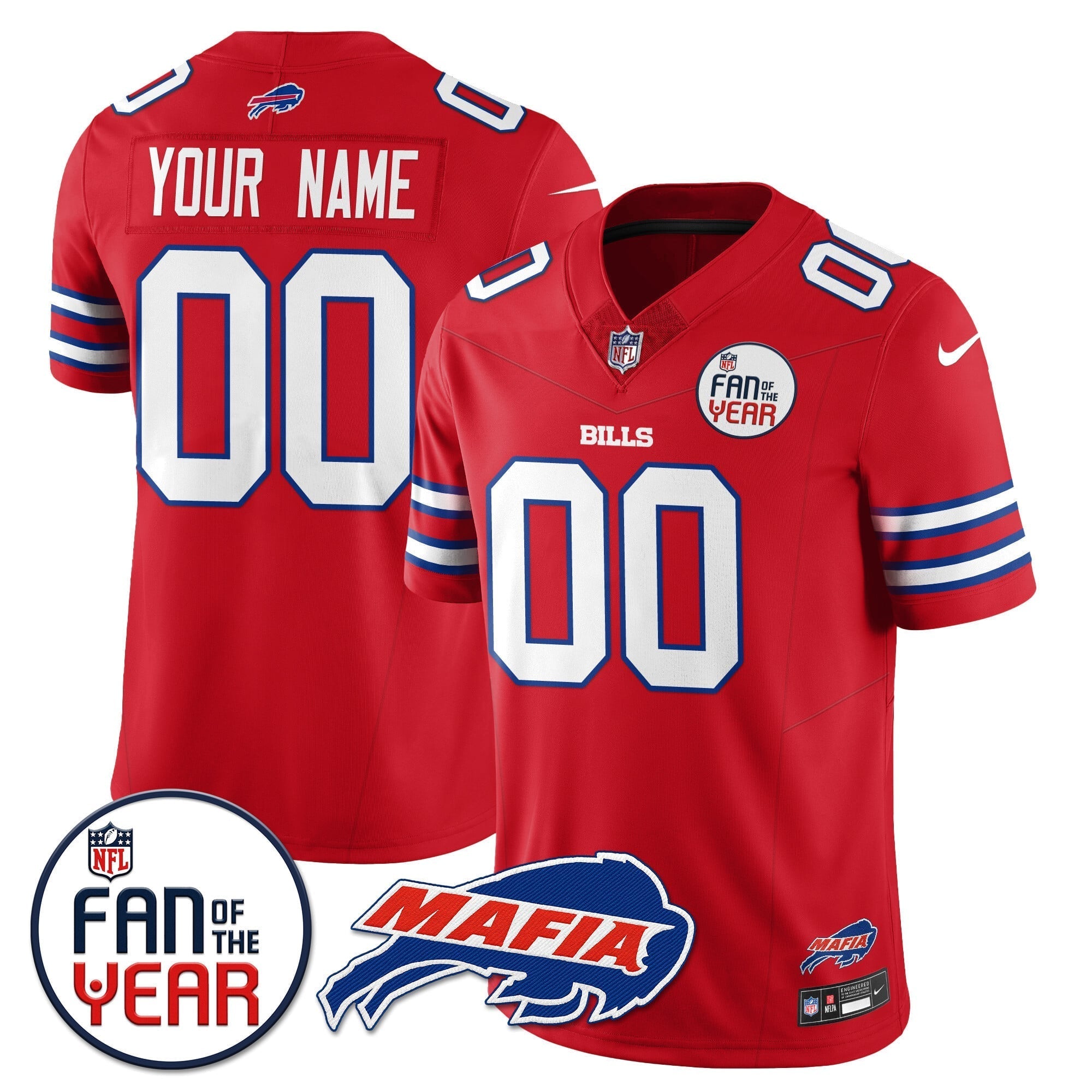 Men's Buffalo Bills "Fan Of The Year" Jersey - All Stitched