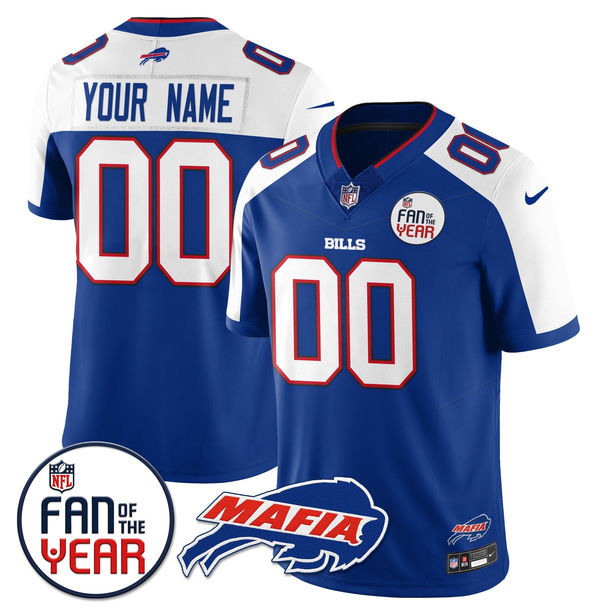 Women's Buffalo Bills "Fan Of The Year" Jersey - All Stitched