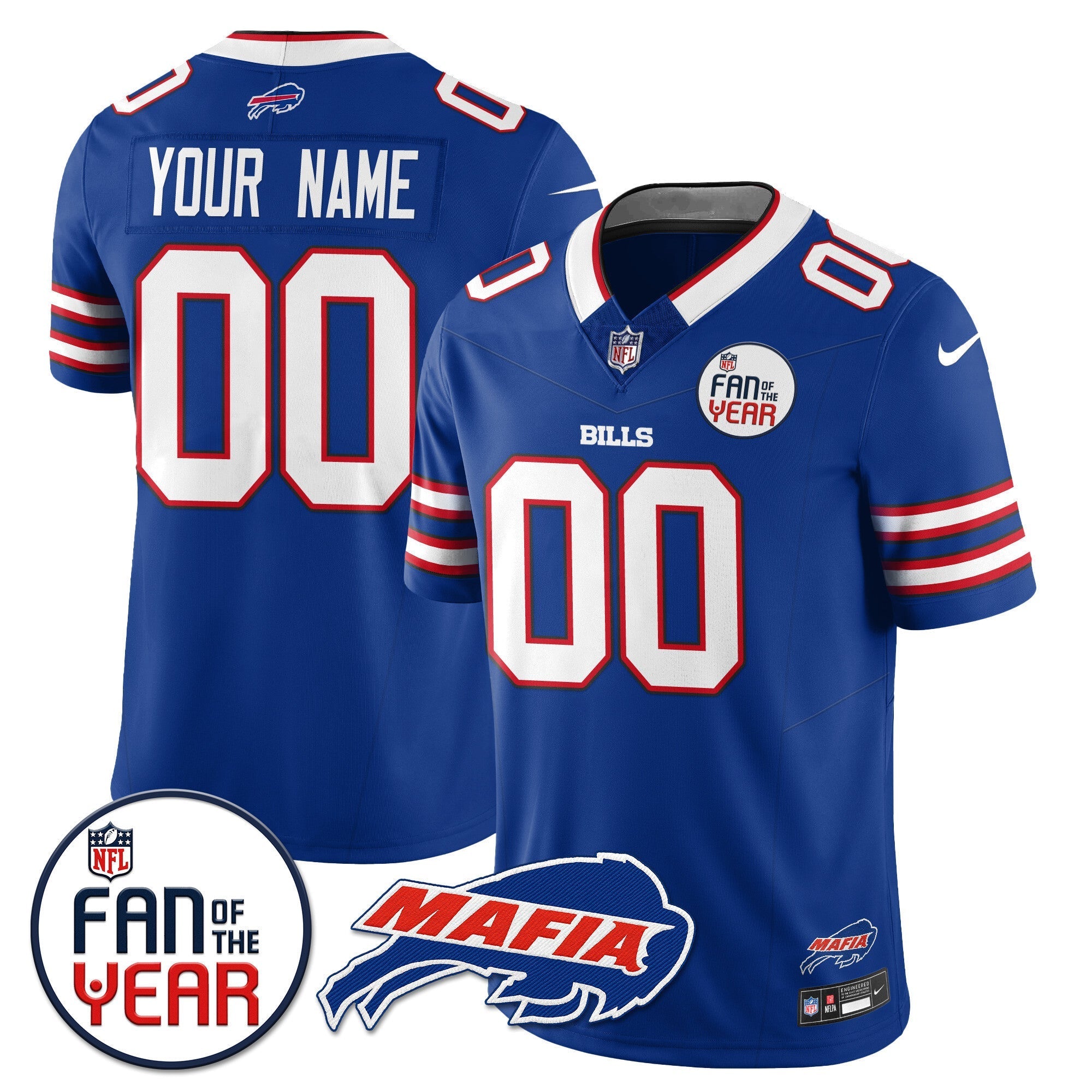 Women's Buffalo Bills "Fan Of The Year" Jersey - All Stitched