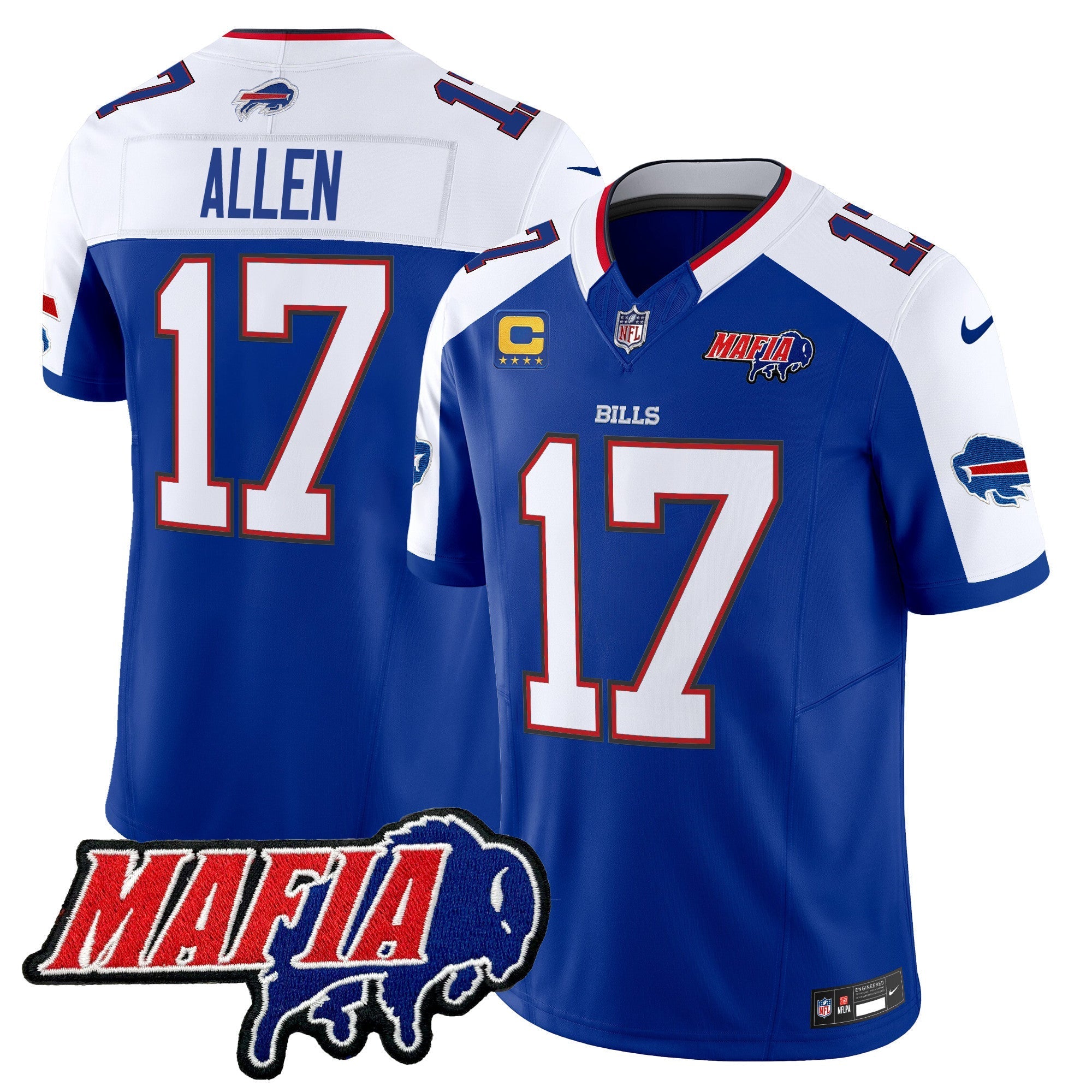 Men's Buffalo Bills 2024 Bills Mafia Patch Vapor Limited Jersey - All Stitched