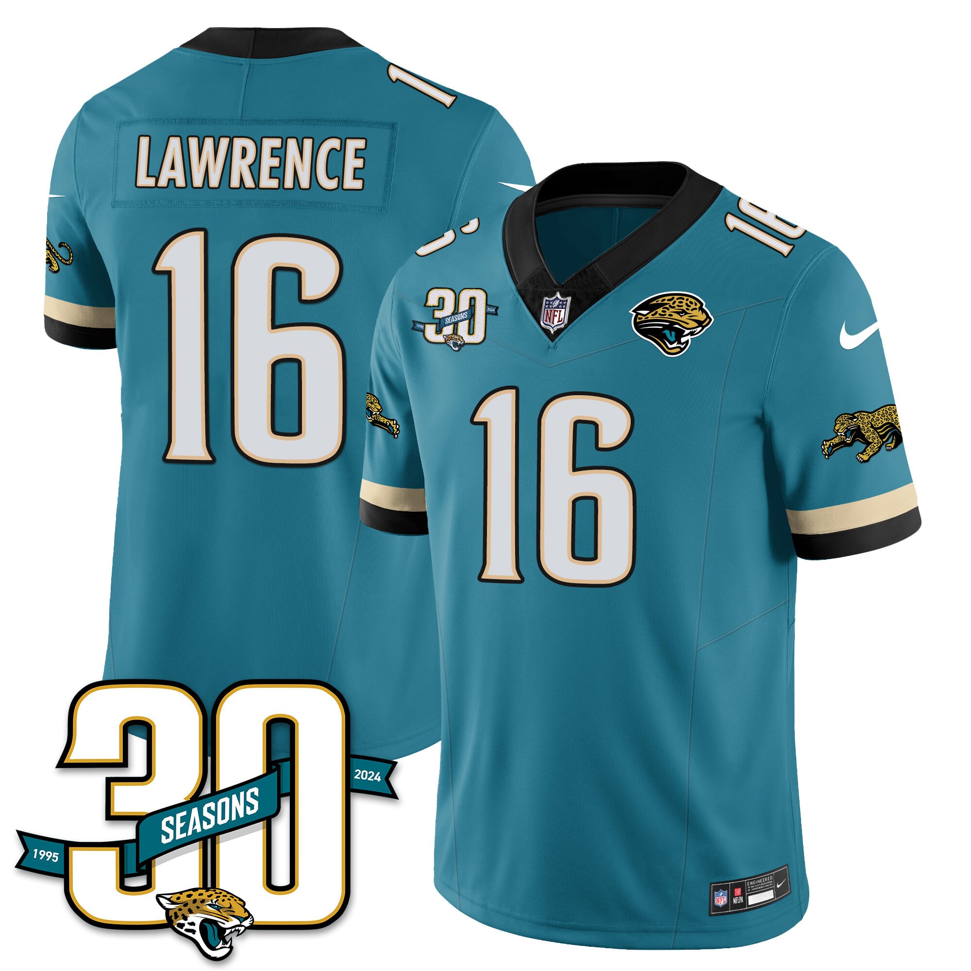 Men's Jacksonville Jaguars 1990s Throwback Uniforms - All Stitched