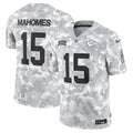 Kansas City Chiefs 2024 Salute to Service Vapor Limited Jersey - Arctic Camo - All Stitched