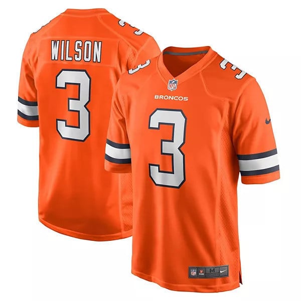 Russell Wilson Denver Broncos Color Rush Jersey ??? All Stitched