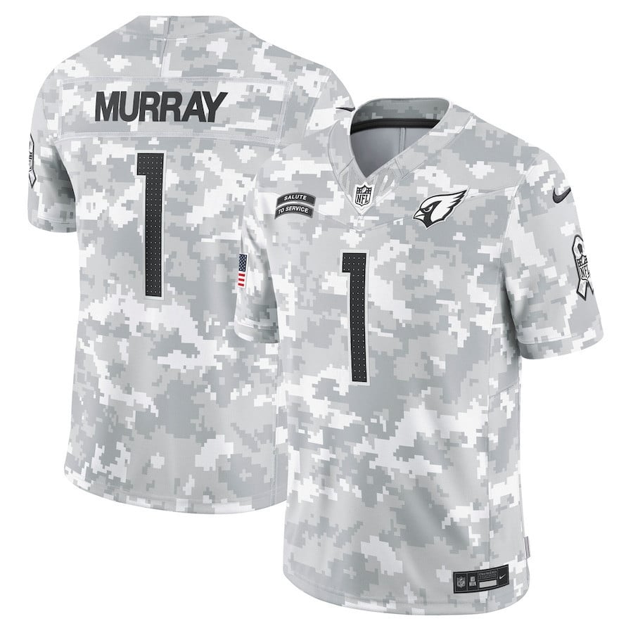 Kyler Murrary Arizona Cardinals 2024 Salute To Service Arctic Camo Jersey - All Stitched