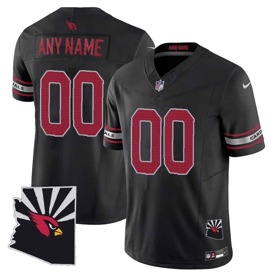 Men's Arizona Cardinals Black Vapor F.U.S.E. Limited Jersey - Arizona Map