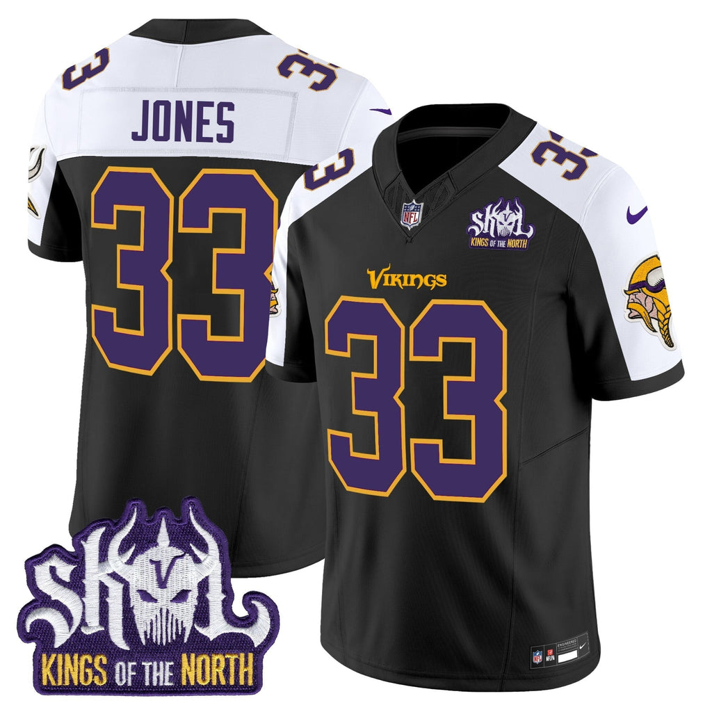 Men's Minnesota Vikings King Of The North Patch Throwback Vapor Limited Jersey V2 - All Stitched