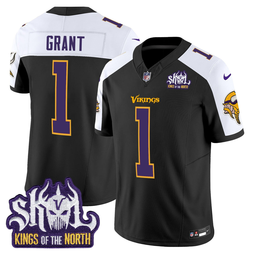 Men's Minnesota Vikings King Of The North Patch Throwback Vapor Limited Jersey V2 - All Stitched