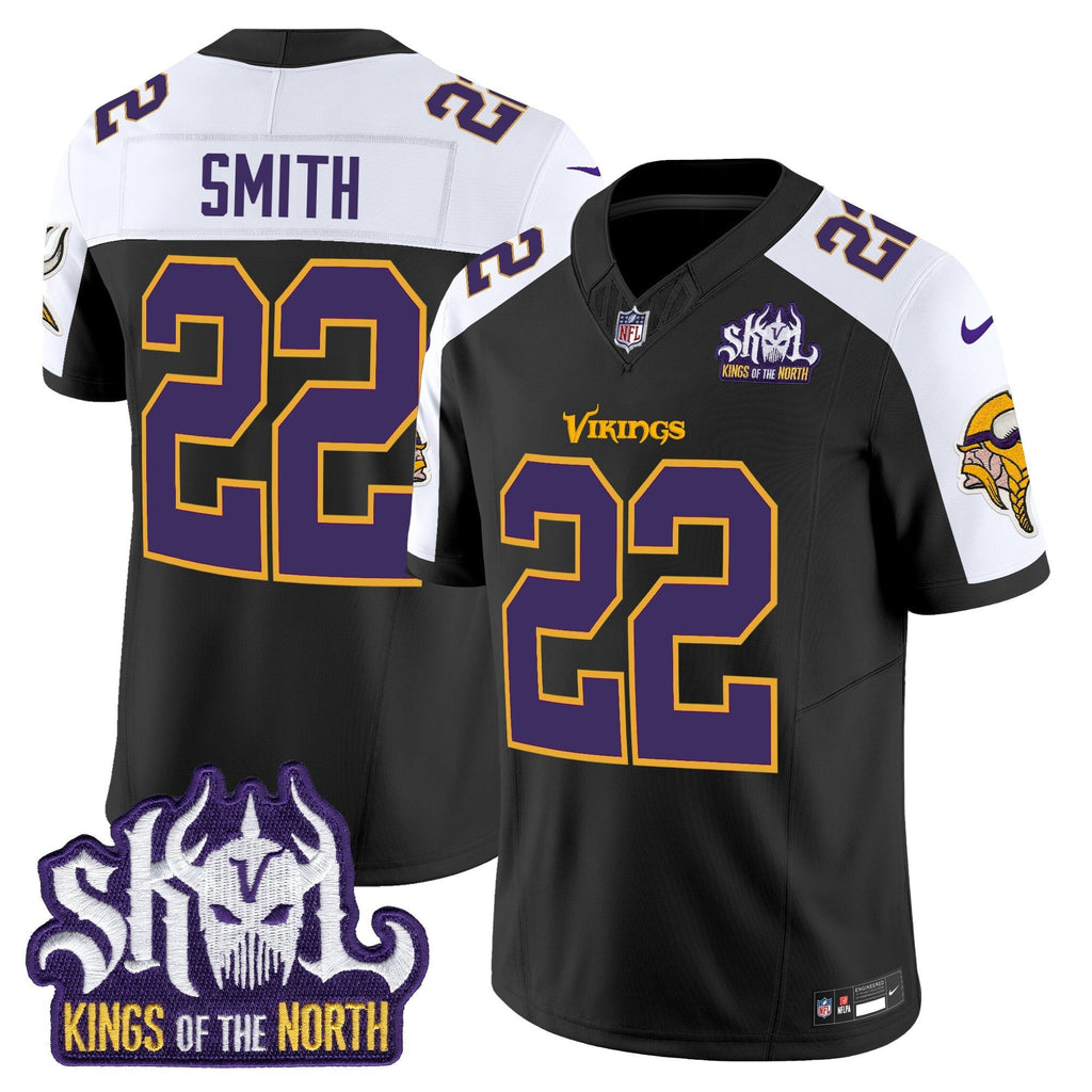 Men's Minnesota Vikings King Of The North Patch Throwback Vapor Limited Jersey V2 - All Stitched