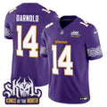 Men's Minnesota Vikings King Of The North Patch Throwback Vapor Limited Jersey V2 - All Stitched