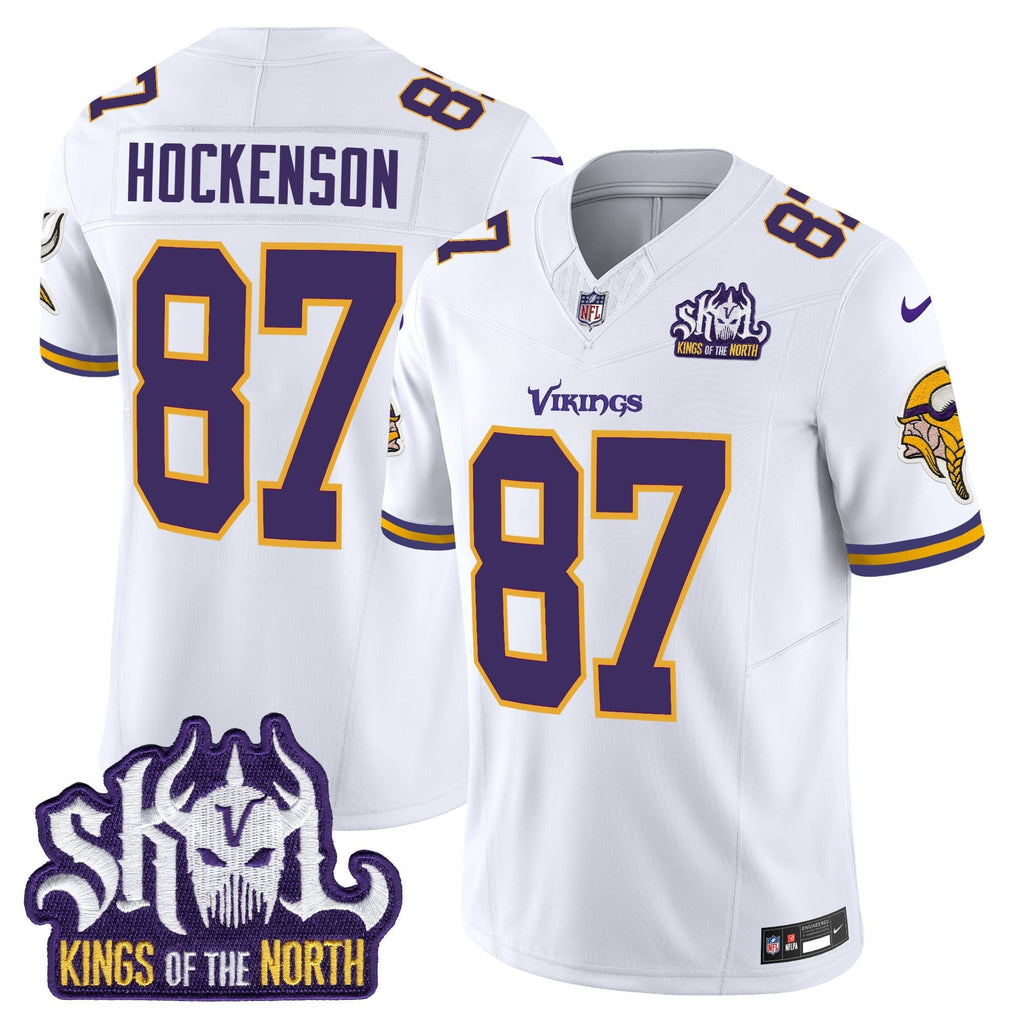 Men's Minnesota Vikings King Of The North Patch Throwback Vapor Limited Jersey - All Stitched