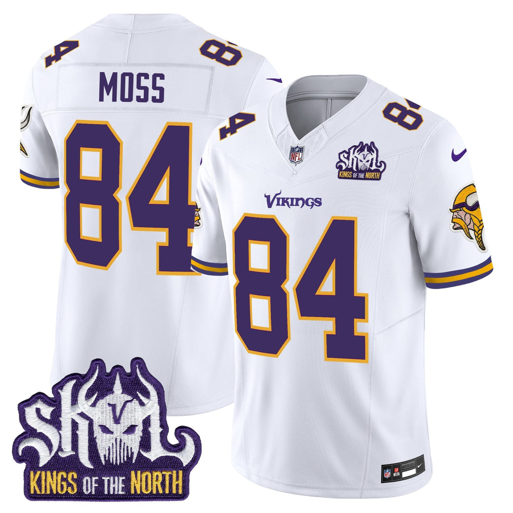 Men's Minnesota Vikings King Of The North Patch Throwback Vapor Limited Jersey - All Stitched