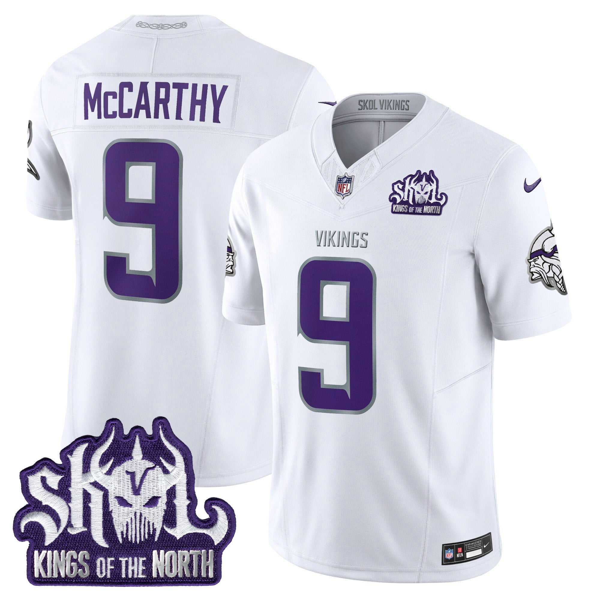 Men's Minnesota Vikings King Of The North Patch Throwback Vapor Limited Jersey - All Stitched