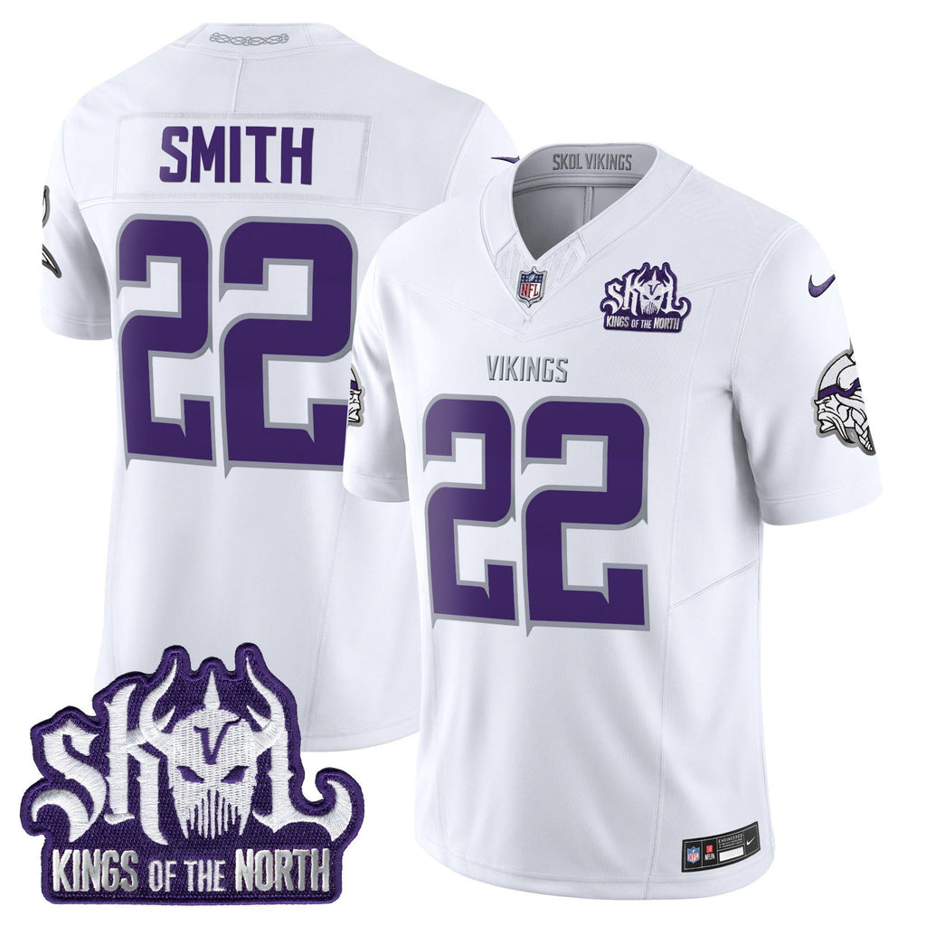 Men's Minnesota Vikings King Of The North Patch Throwback Vapor Limited Jersey - All Stitched