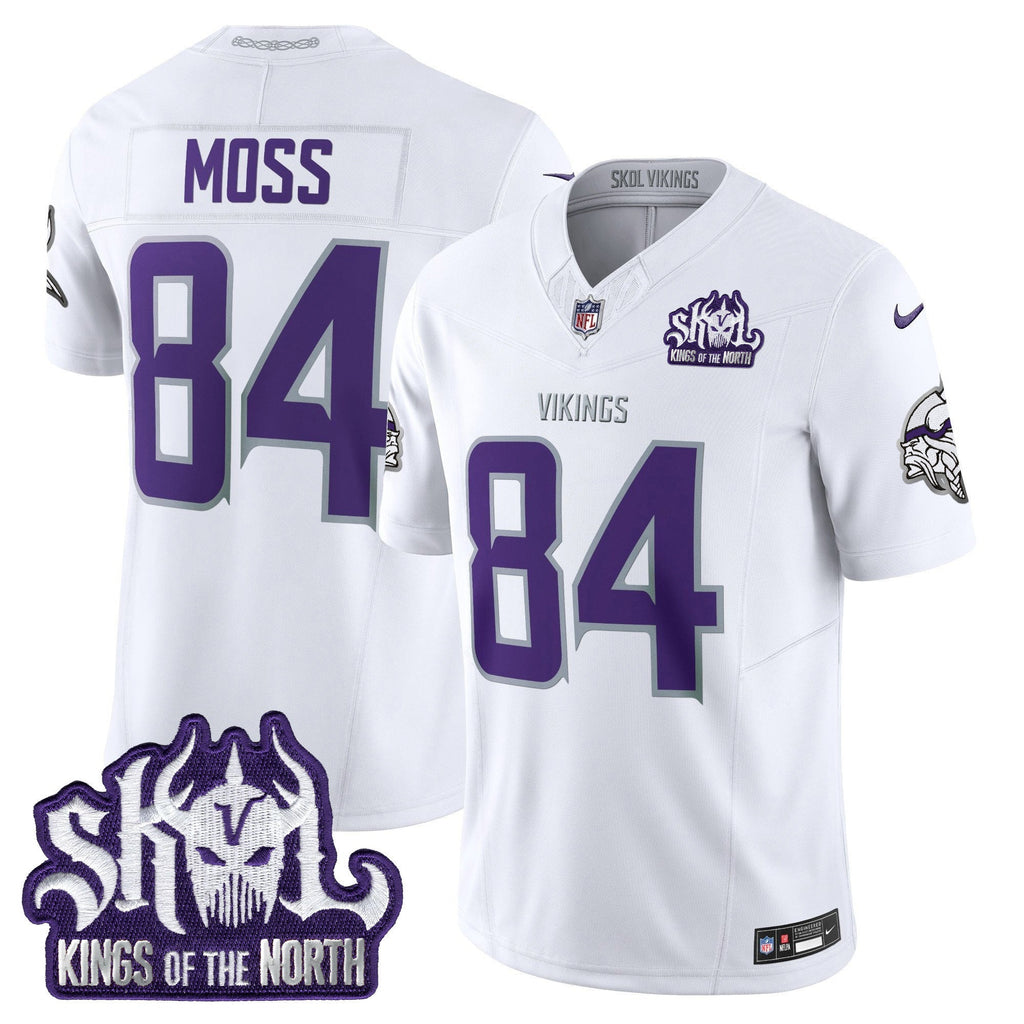 Men's Minnesota Vikings King Of The North Patch Throwback Vapor Limited Jersey - All Stitched
