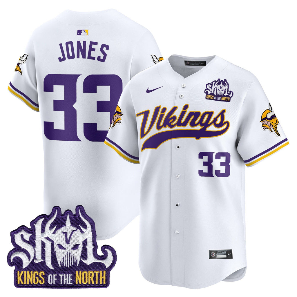 Men's Minnesota Vikings King Of The North Patch Vapor Premier Limited Jersey - All Stitched
