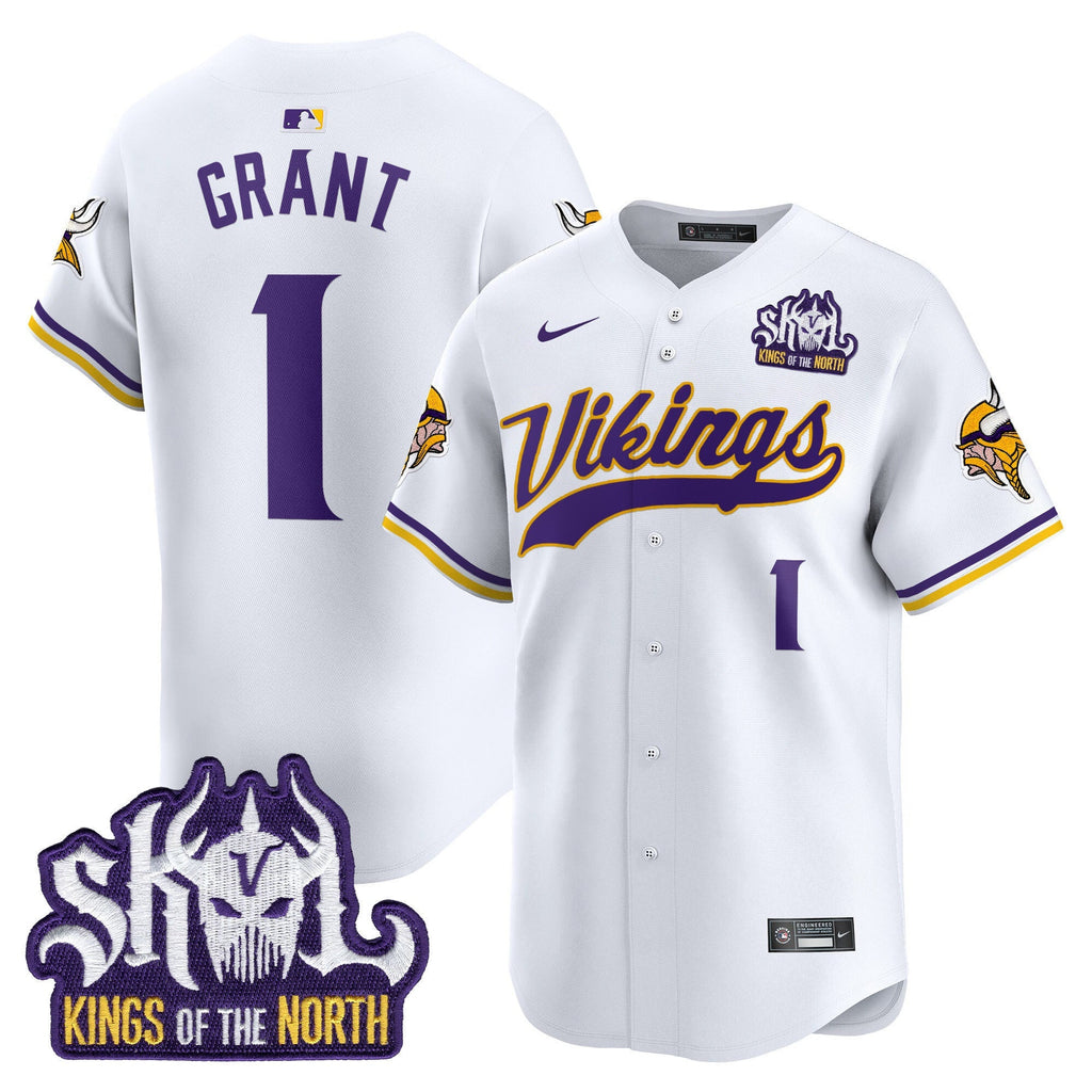 Men's Minnesota Vikings King Of The North Patch Vapor Premier Limited Jersey - All Stitched
