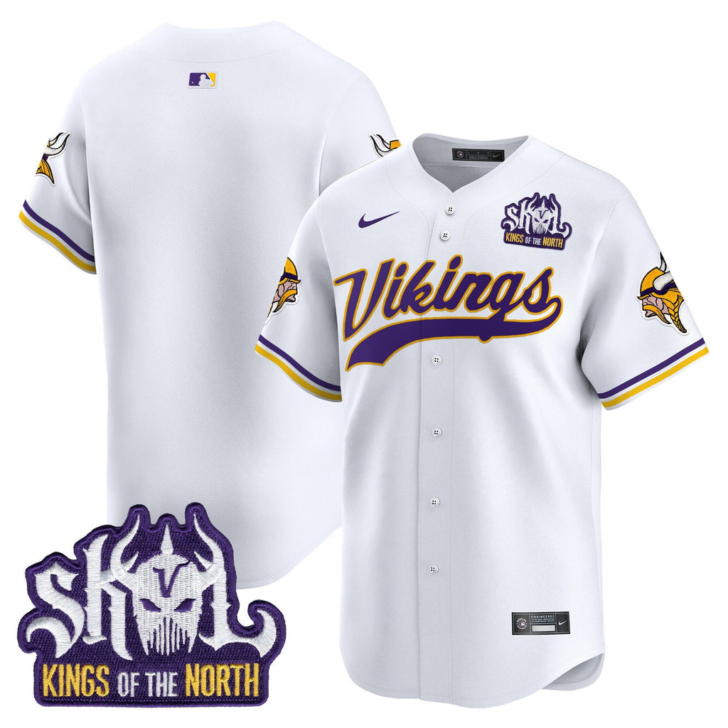 Men's Minnesota Vikings King Of The North Patch Vapor Premier Limited Jersey - All Stitched