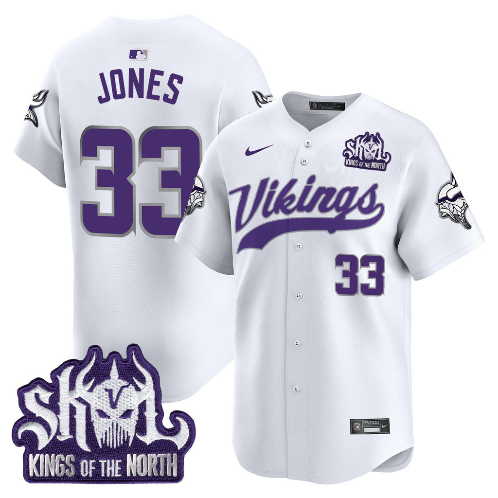 Men's Minnesota Vikings King Of The North Patch Vapor Premier Limited Jersey - All Stitched