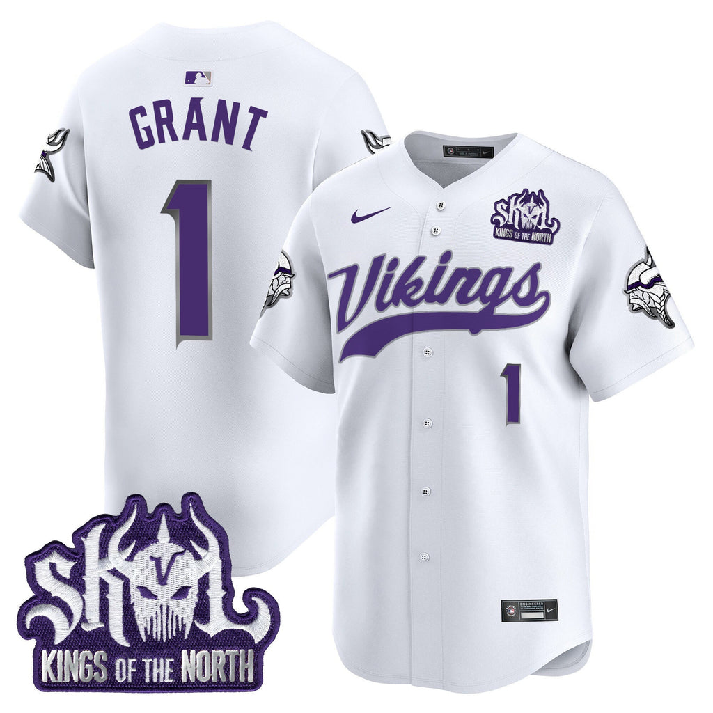Men's Minnesota Vikings King Of The North Patch Vapor Premier Limited Jersey - All Stitched