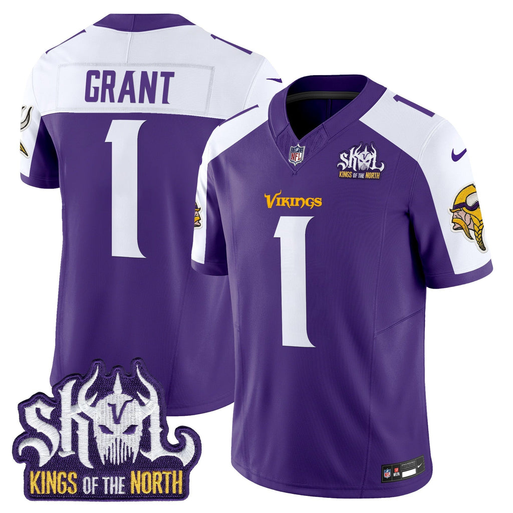 Men's Minnesota Vikings King Of The North Patch Vapor Limited Jersey V2 - All Stitched