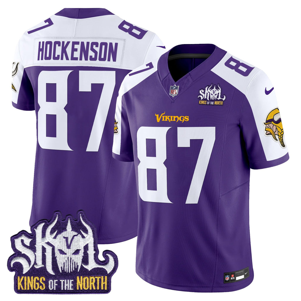 Men's Minnesota Vikings King Of The North Patch Vapor Limited Jersey V2 - All Stitched