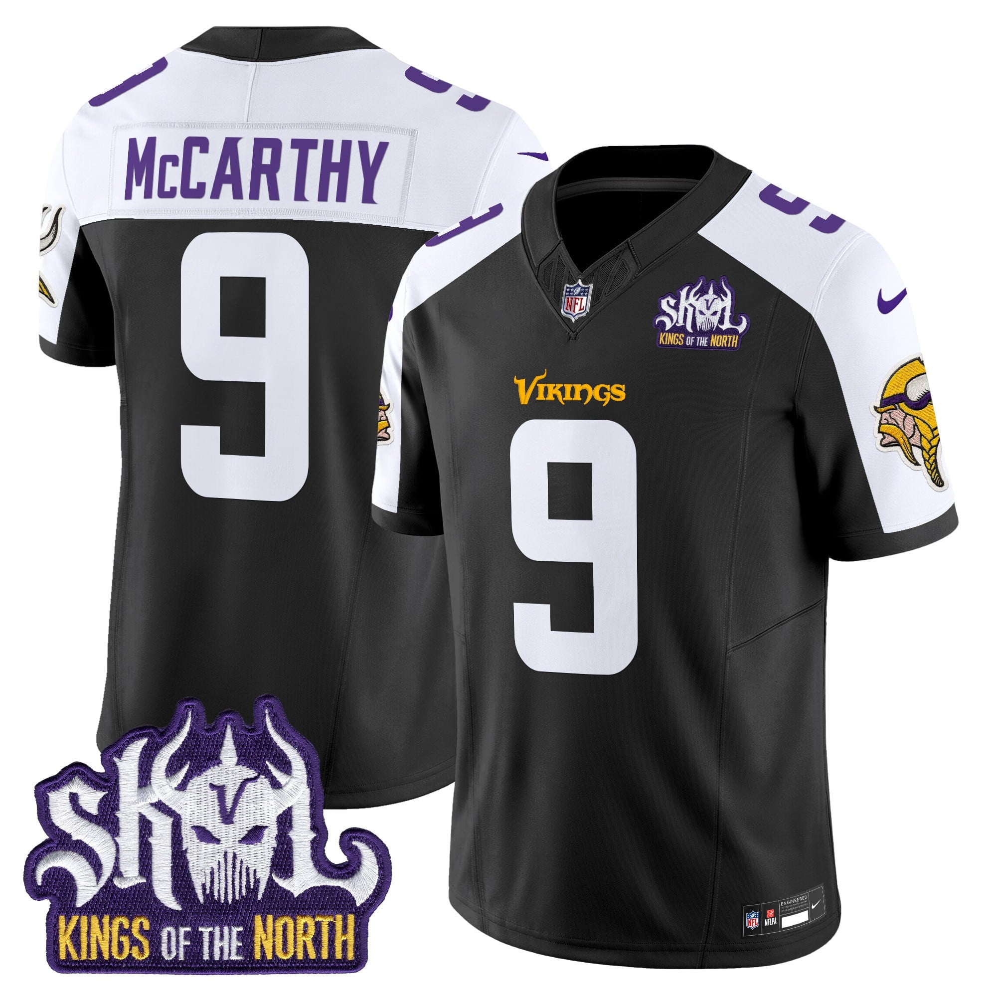 Men's Minnesota Vikings King Of The North Patch Vapor Limited Jersey V2 - All Stitched