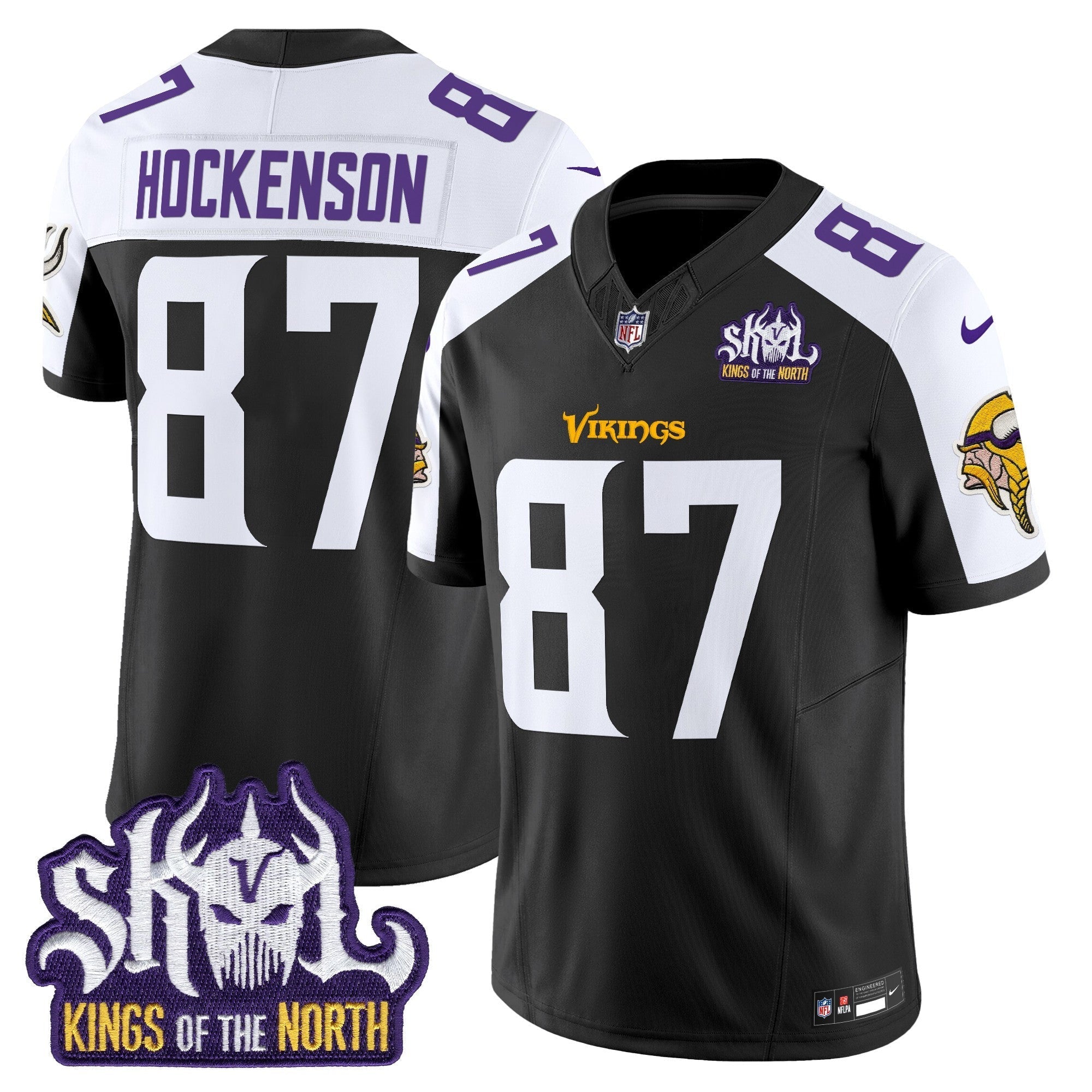 Men's Minnesota Vikings King Of The North Patch Vapor Limited Jersey V2 - All Stitched