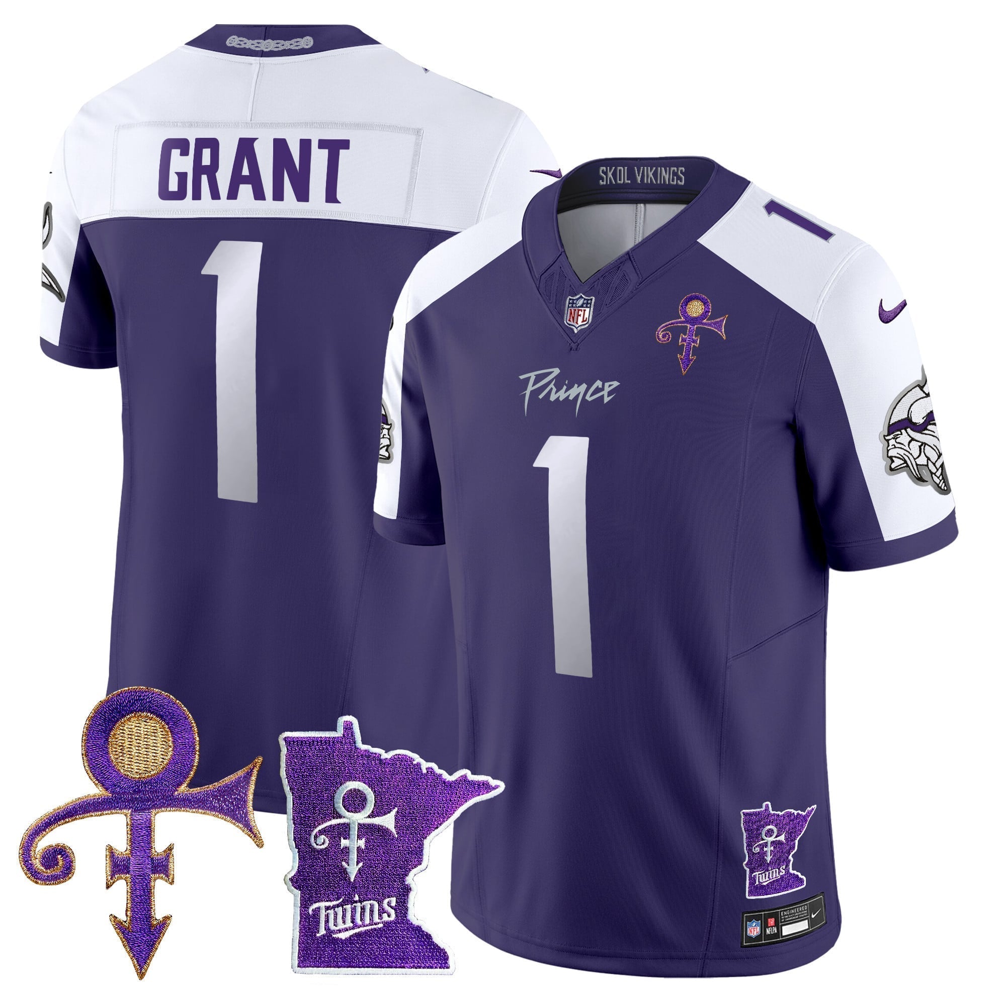 Men's Minnesota Vikings 2024 Prince Vapor Limited Jersey V2 - All Stitched