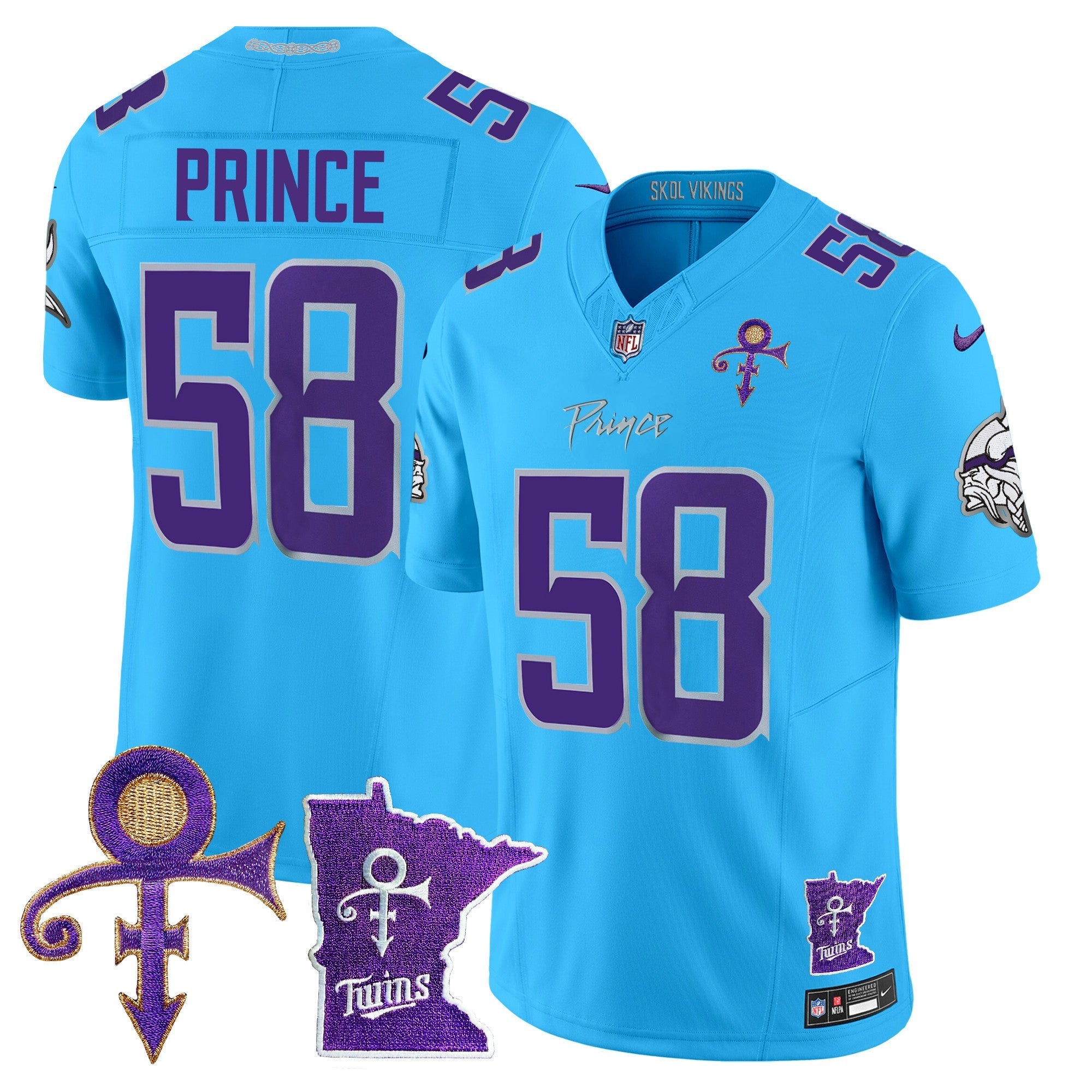 Men's Minnesota Vikings 2024 Prince Vapor Limited Jersey V2 - All Stitched