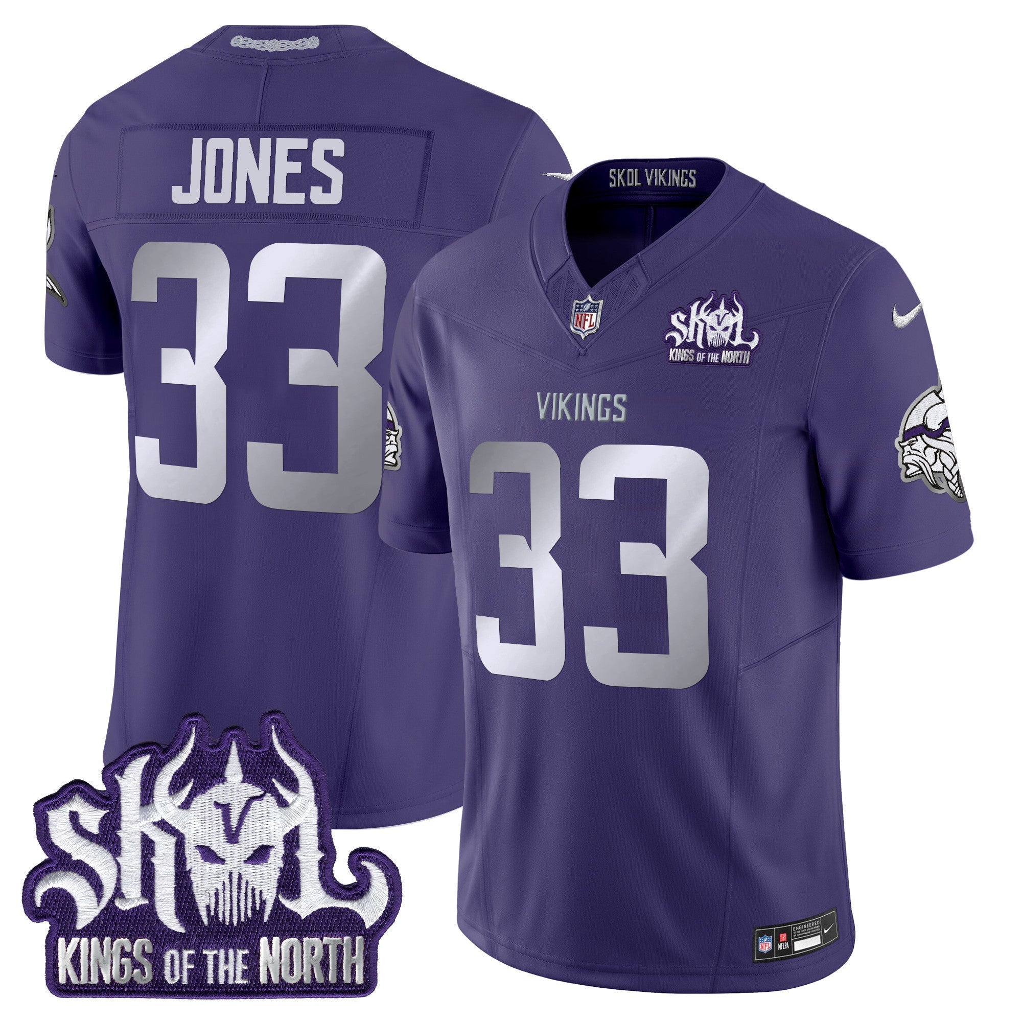 Men's Minnesota Vikings 2024 Winter Warrior Skol Patch Vapor Limited Jersey - All Stitched