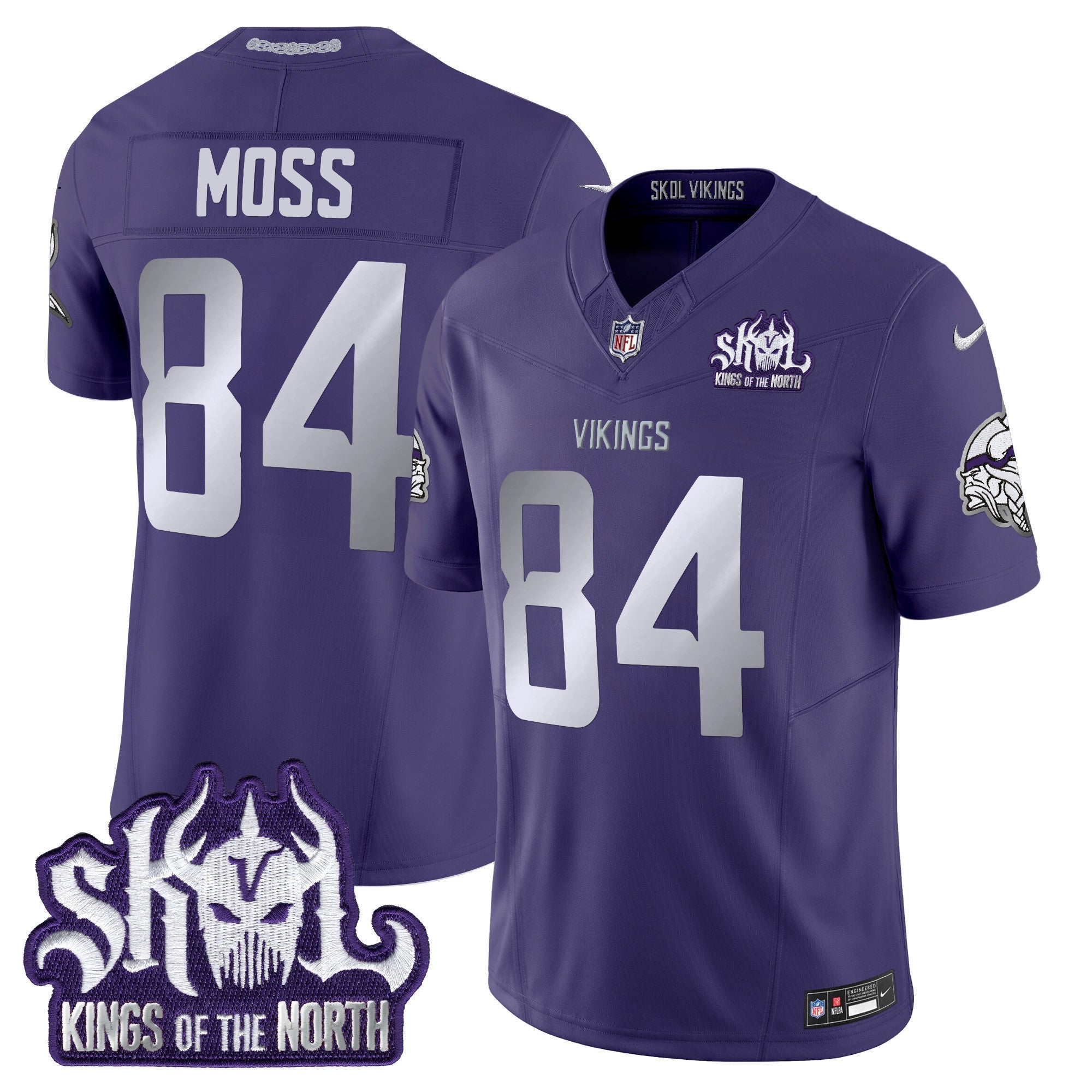 Men's Minnesota Vikings 2024 Winter Warrior Skol Patch Vapor Limited Jersey - All Stitched