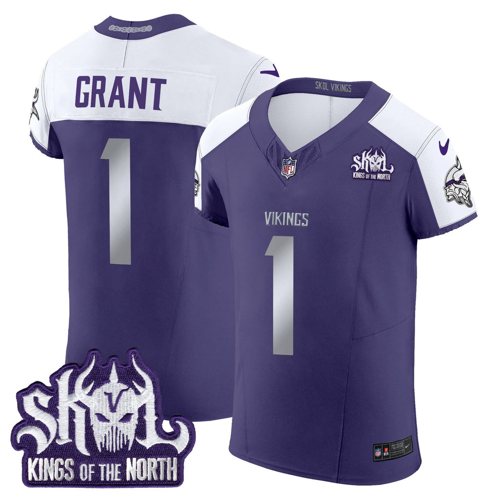 Men's Minnesota Vikings 2024 Winter Warrior Skol Patch Vapor Elite Jersey - All Stitched