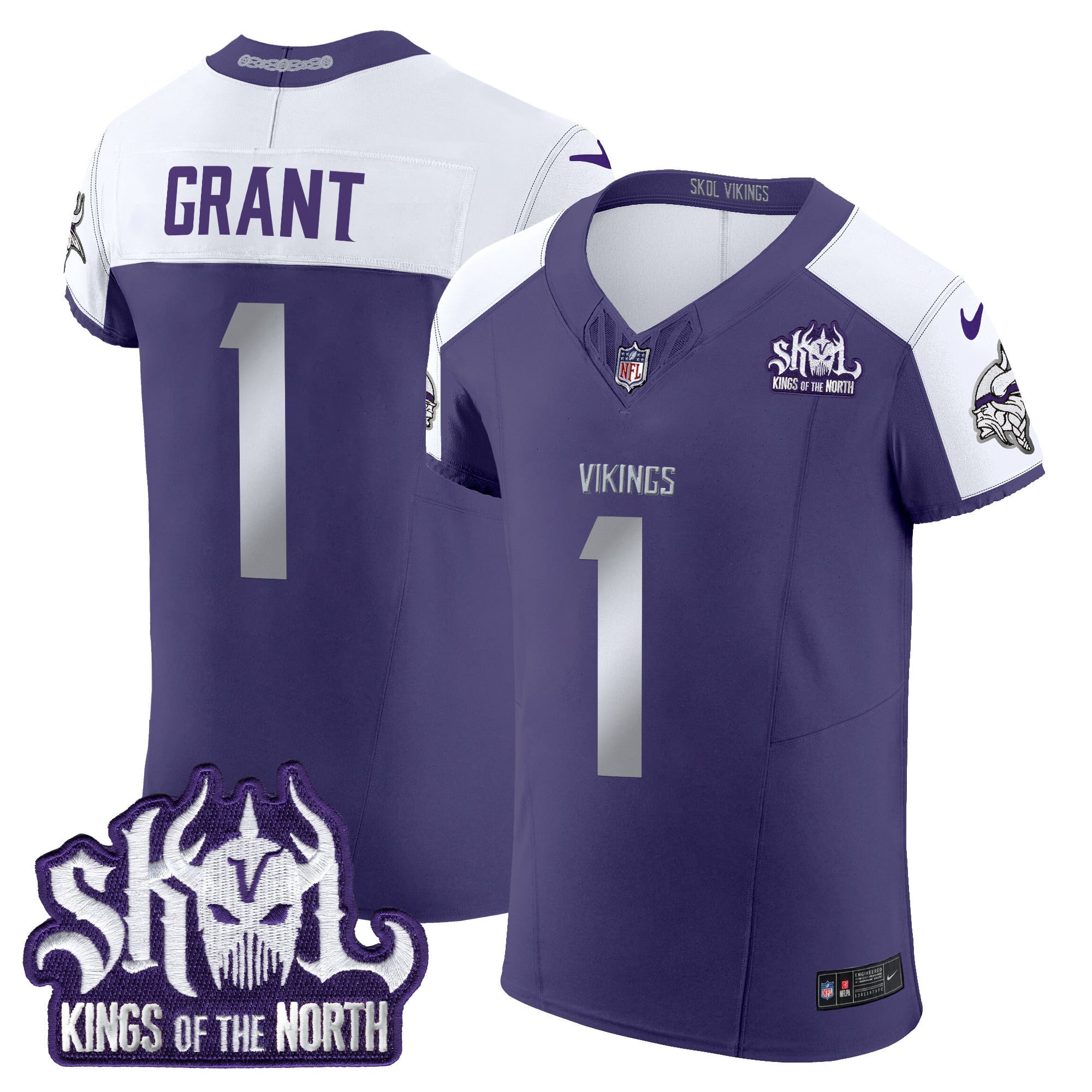 Men's Minnesota Vikings 2024 Winter Warrior Skol Patch Vapor Elite Jersey - All Stitched