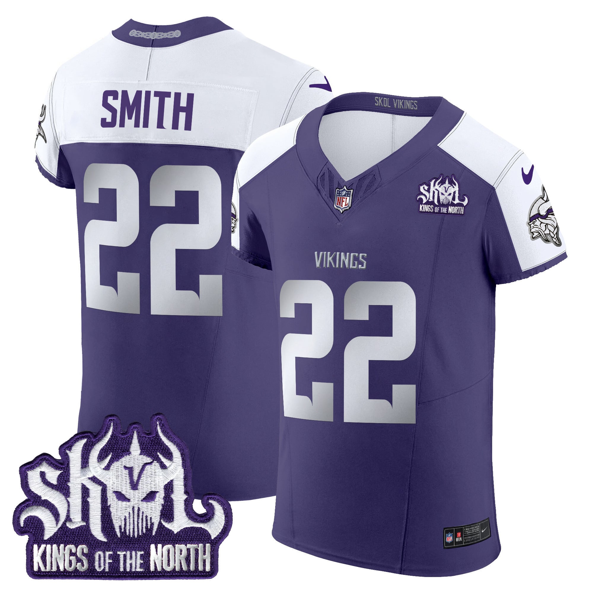 Men's Minnesota Vikings 2024 Winter Warrior Skol Patch Vapor Elite Jersey - All Stitched